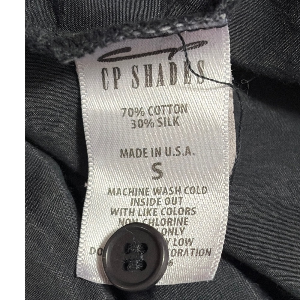 CP Shades Black Cotton Silk Pintuck Pleated Yoko Tunic Dress Small EUC - Picture 7 of 7